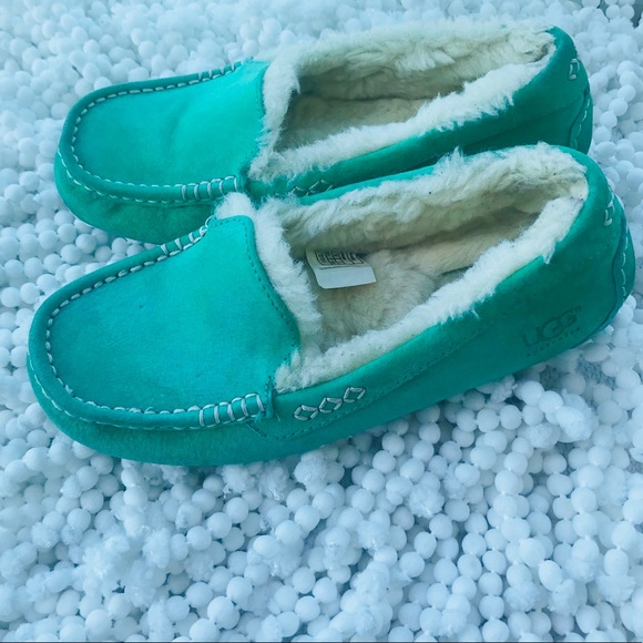 Ugg Ansley womans Teal Slippers Size 7 - Picture 2 of 8